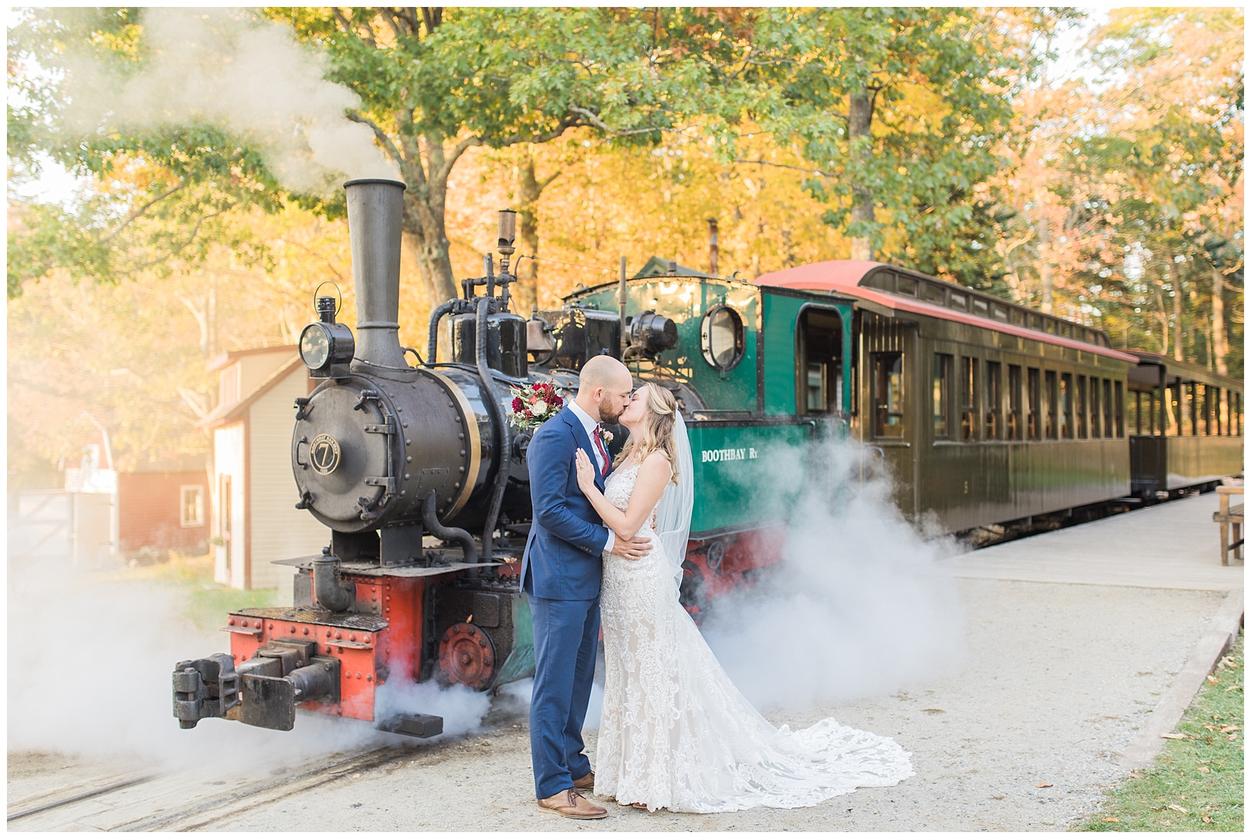 steam train wedding