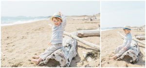 fashionable boy and girl toddler portrait session at the beach at reid state park in georgetown, maine, children's portrait photographer