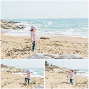 fashionable boy and girl toddler portrait session at the beach at reid state park in georgetown, maine, children's portrait photographer