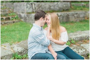 maine wedding photographer, camden harbor and amphitheater engagement session in maine