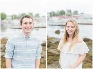 maine wedding photographer, camden harbor and amphitheater engagement session in maine